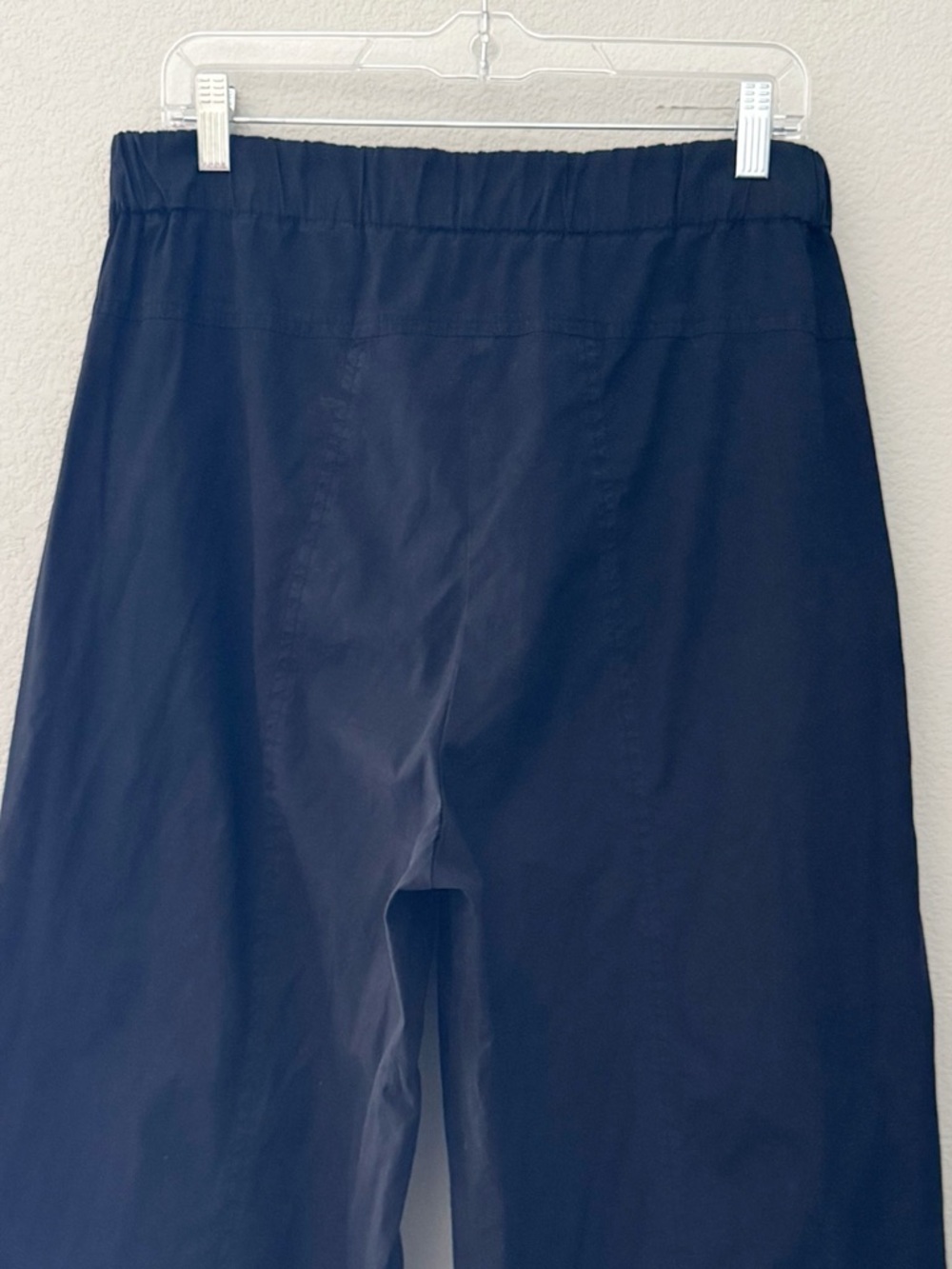 Eleven Stitch Design Wide Leg Pants Large Black Cotton Poplin Minimalist Boho - Picture 6 of 10